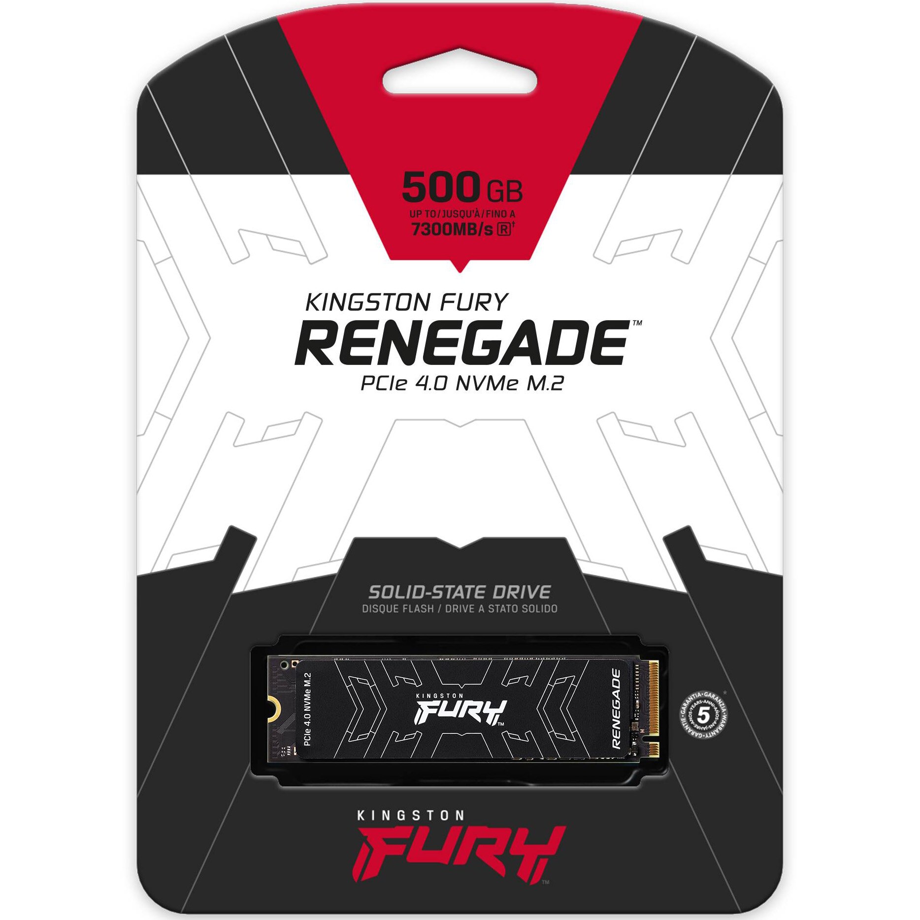 Solid State Drive (SSD) Kingston FURY Renegade Gen.4, 500GB, NVMe
