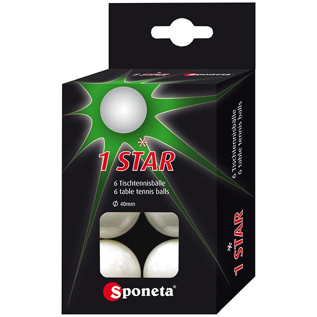 Set mingi tenis de masa SPONETA, 1*, 6 buc per set, 40 mm diametru