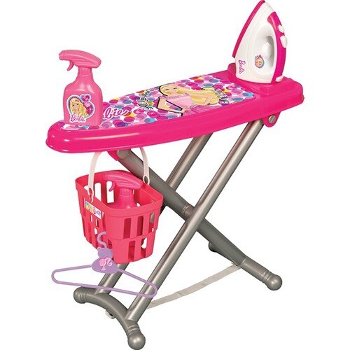 Set de menaj cu masa si fier de calcat Barbie, pentru fete