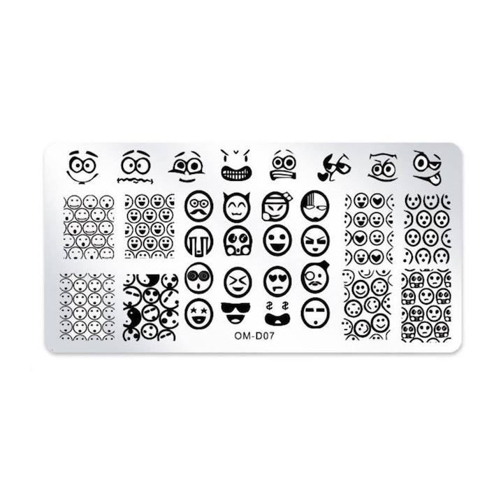 Matrita stampila unghii OMD-7, Parafasa, Inox, Argintiu
