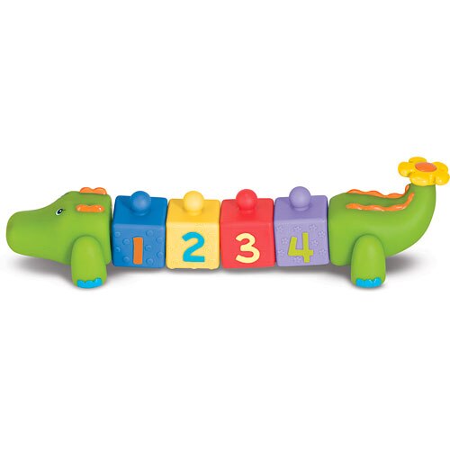 Set 6 cuburi educative Croco-sorteaza cifrele si culorile, Unitoys