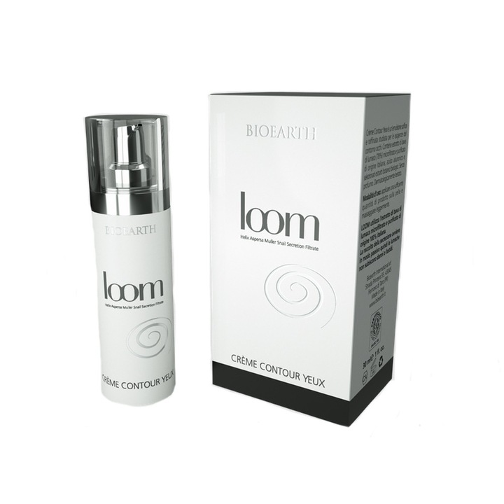Crema bio pentru contur ochi, extract melc Loom Bioearth, 30 ml