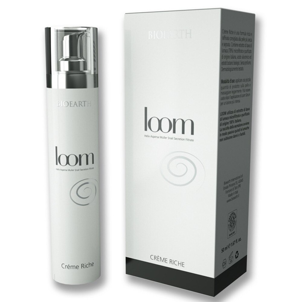 Crema hidratanta cu melc, bio Loom Bioearth - ten uscat si matur, 50 ml