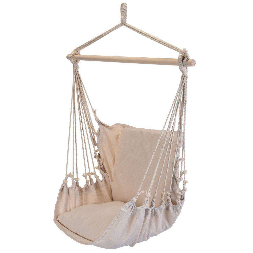 Hamac brazilian, Progarden, Textil/Lemn, 120 kg, 45x45x90 cm, Bej