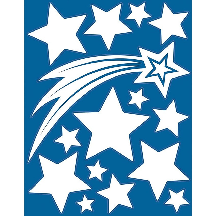 Sticker pentru geam de iarna - stele cazatoare, 29 x 41 cm, W8493.1