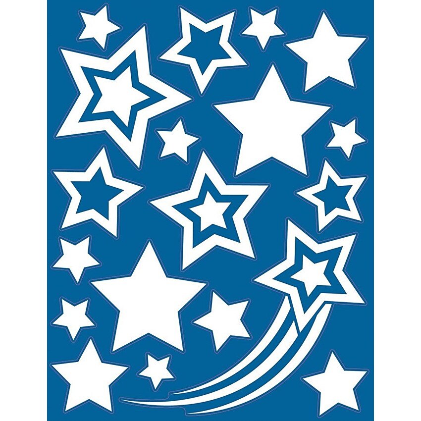 Sticker pentru geam de iarna - stele cazatoare, 29 x 41 cm