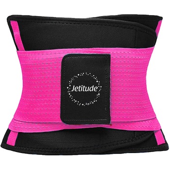 Centura abdominala fitness Premium Jetitude™ pentru slabit, modelarea taliei sau suport lombar tip corset din neopren cu dublu sistem de compresie, Roz Aprins, Marimea XXL Centura abdominala fitness Premium Jetitude™ pentru slabit, modelarea taliei sau suport lombar tip corset din neopren cu dublu sistem de compresie, Roz Aprins, Marimea XXL