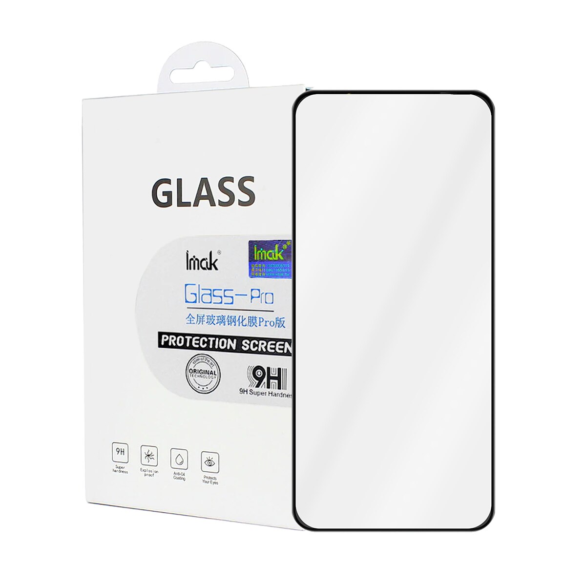 Folie de protectie, IMAK, Compatibil cu GALAXY A80 / A90, Sticla, Transparent/Negru