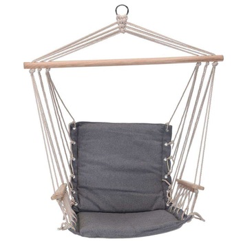 Hamac brazilian, Ambiance, Textil/Lemn, 120 kg, 50x50x90 cm, Gri Hamac brazilian, Ambiance, Textil/Lemn, 120 kg, 50x50x90 cm, Gri