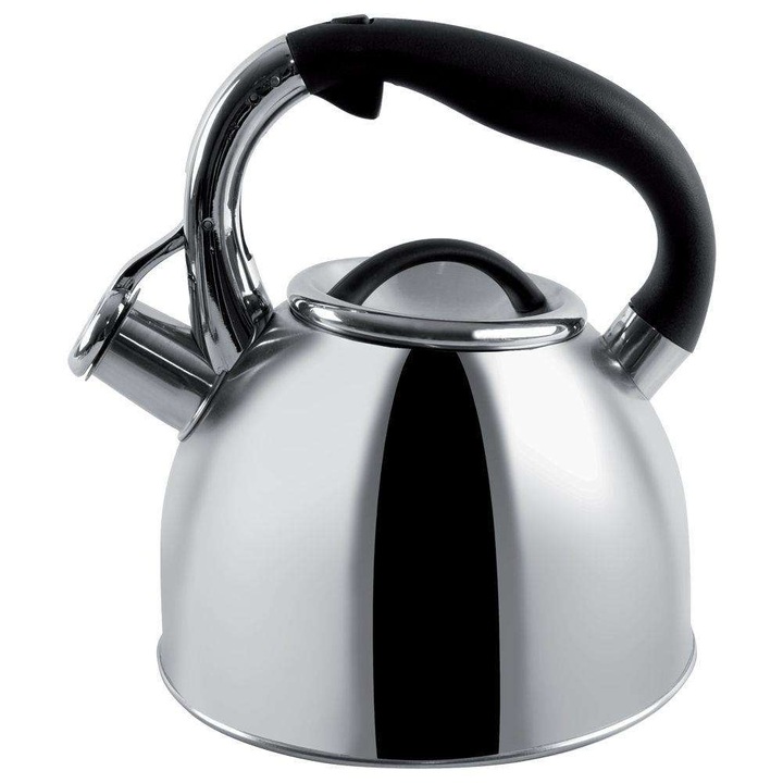 Ceainic cu fluier, Orion, Otel inoxidabil, Gri, 2.7 L