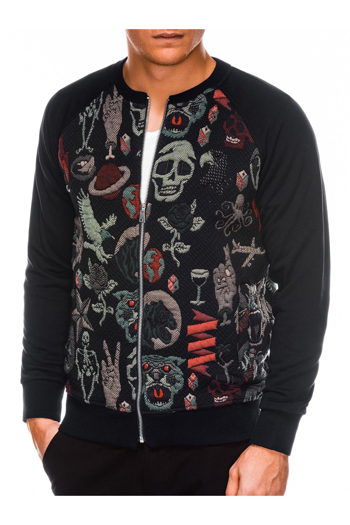 Jacheta premium - C376-negru, Negru, S