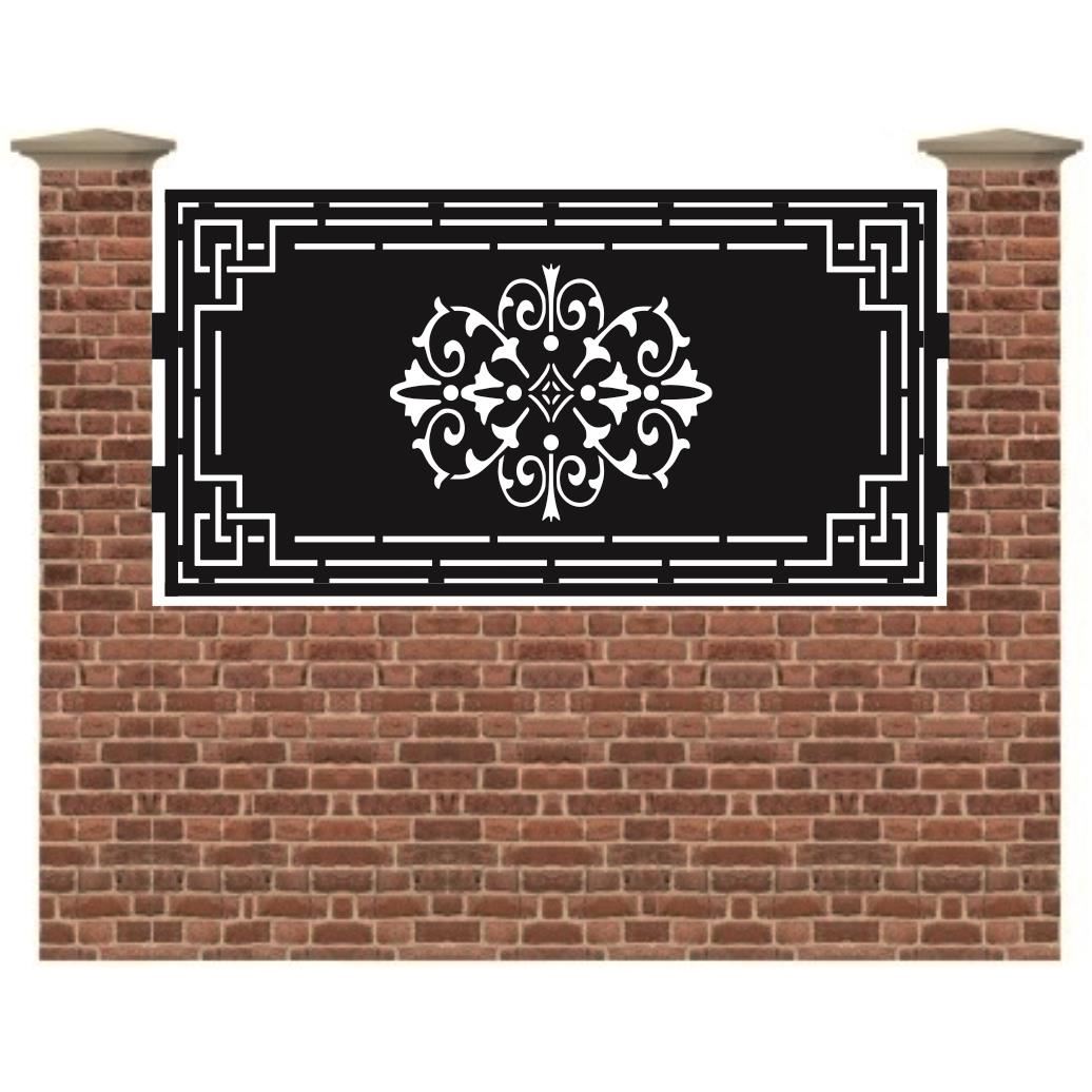 Panou de gard mic din tabla debitata cu plasma MAJESTIC 990x1940 mm