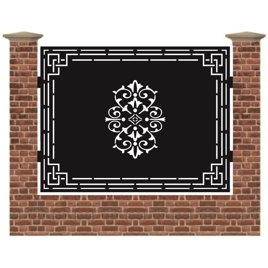 Panou de gard mare din tabla debitata cu plasma MAX MAJESTIC 1500x1940 mm