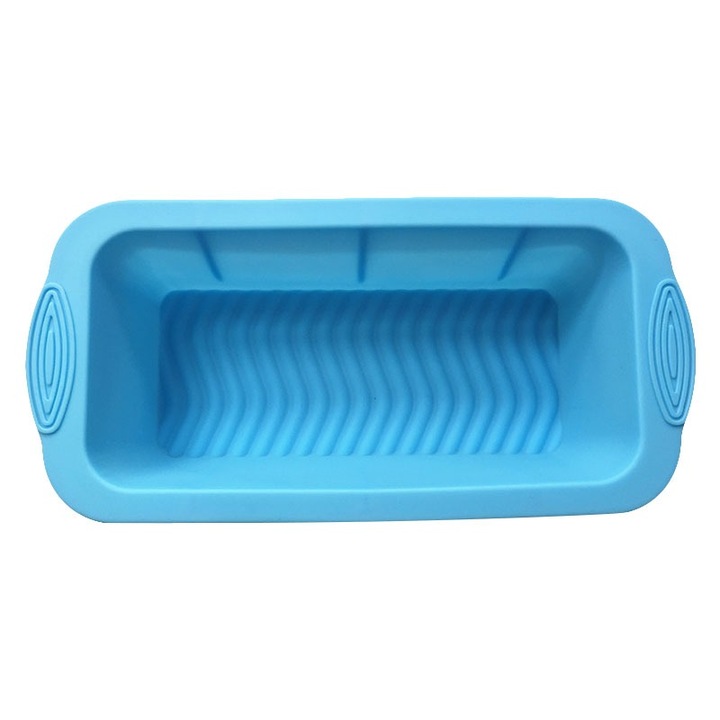 Forma de silicon pentru chec sau cozonac, 27x14,5x6,5cm, bleu