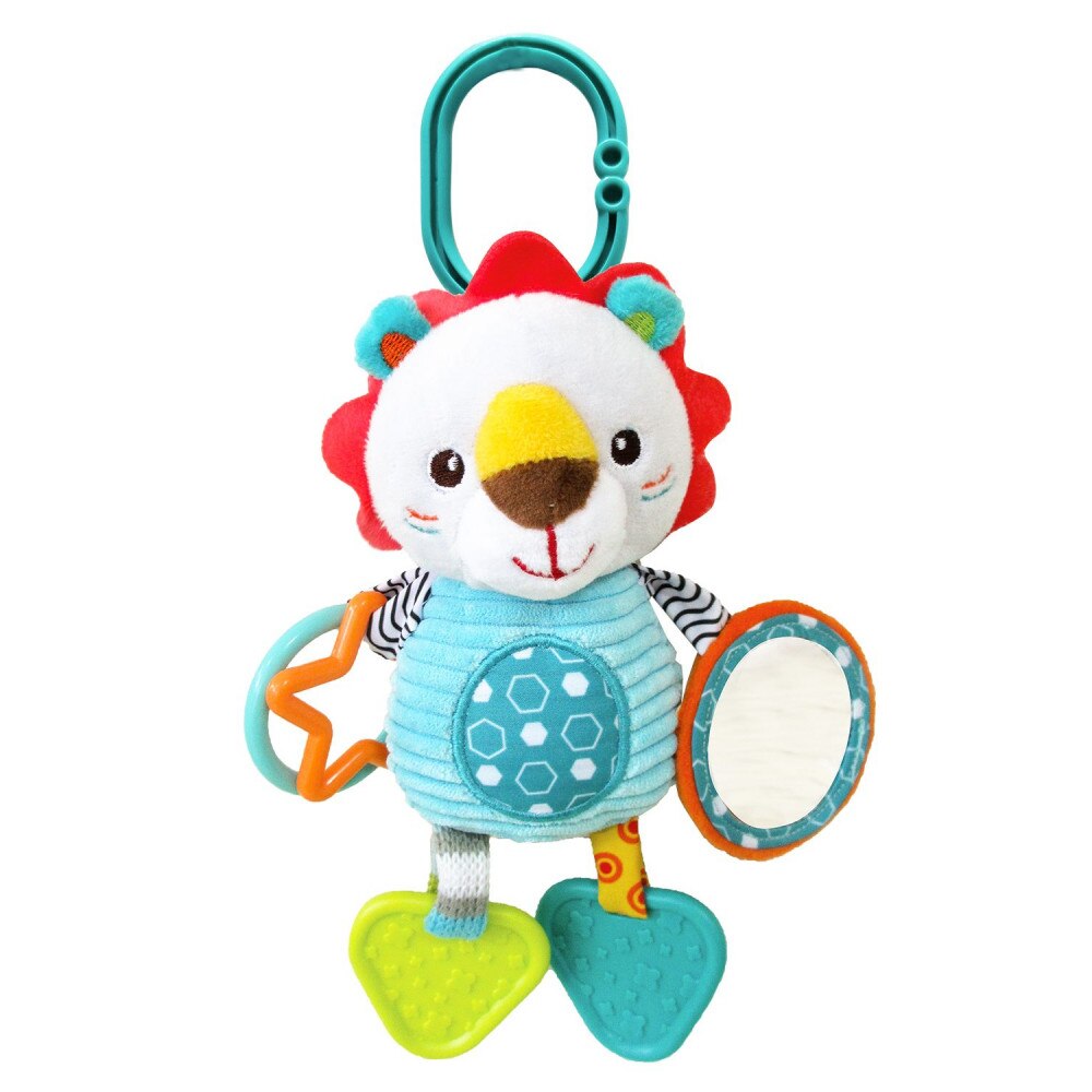 Jucarie Kikkaboo pentru carucior/patut cu accesorii dentitie si oglinda Leo the Lion