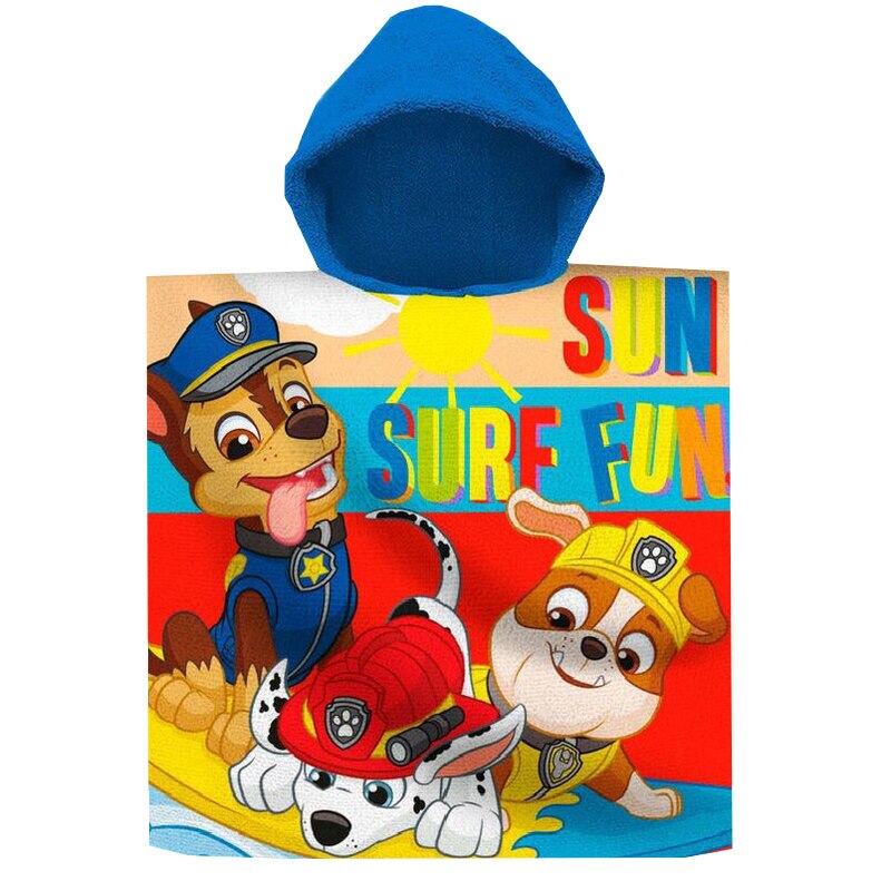 Poncho, bumbac, Sun surf fun!, multicolor, 60cm x120cm