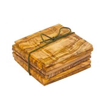 Set 6 Suport Pahare Lemn de Maslin, 9 x 9 cm Set 6 Suport Pahare Lemn de Maslin, 9 x 9 cm