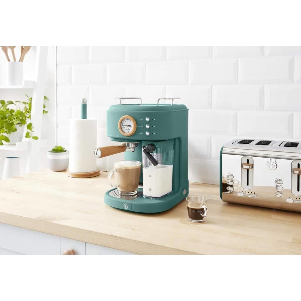 Espressor Retro Swan One Touch SK22150GR, 20 Bari, Rezervor pentru