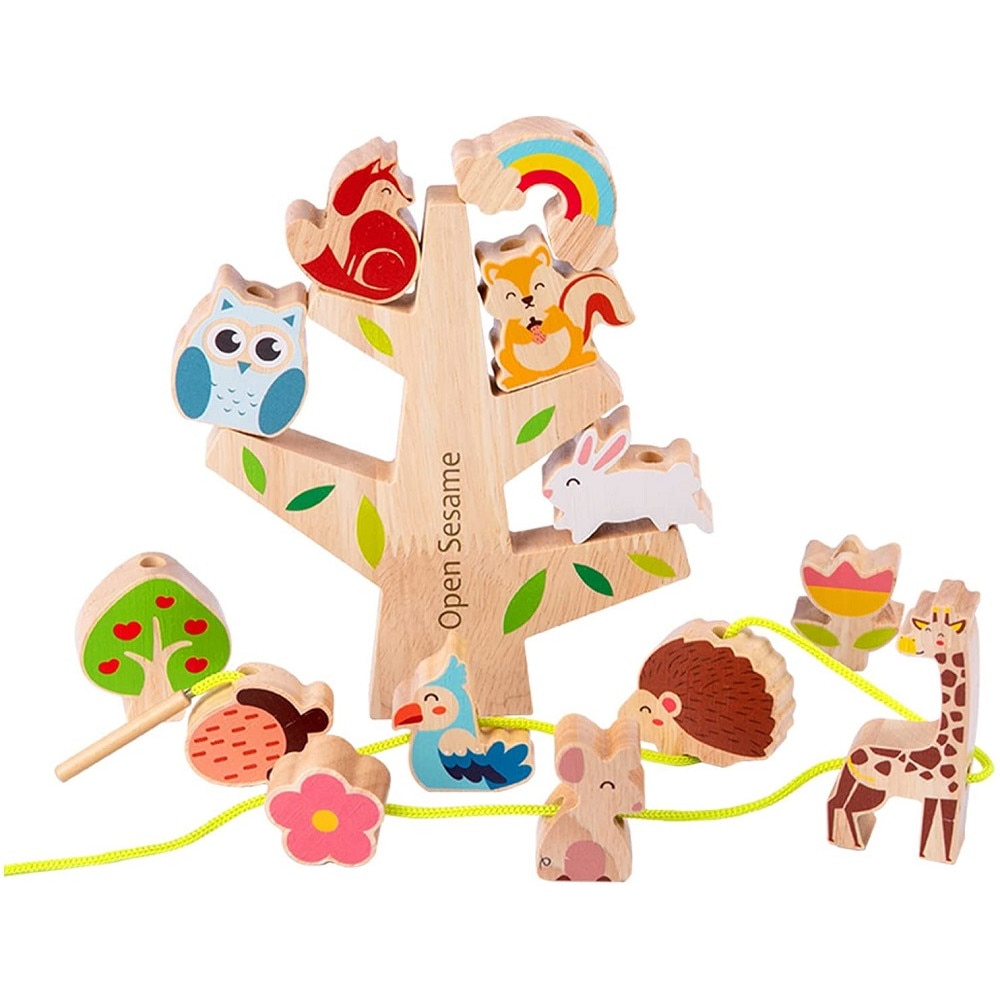 Joc educativ Montessori 3 in 1 Copacul cu animale, 16 piese