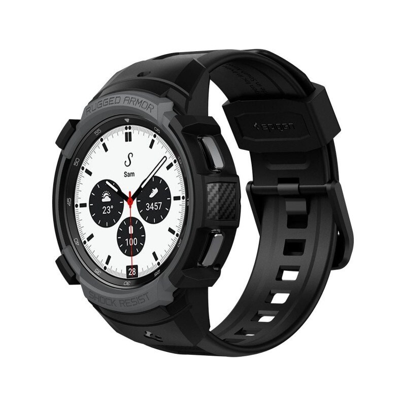 Curea Ceas Spigen Rugged Armor Compatibila Cu Samsung Galaxy Watch 4 Classic 42mm, Charocal Grey