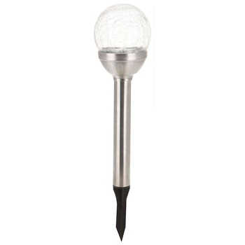 Lampa solara LED, Progarden, Lumina multicolora, 25x8.5 cm, Argintiu Lampa solara LED, Progarden, Lumina multicolora, 25x8.5 cm, Argintiu