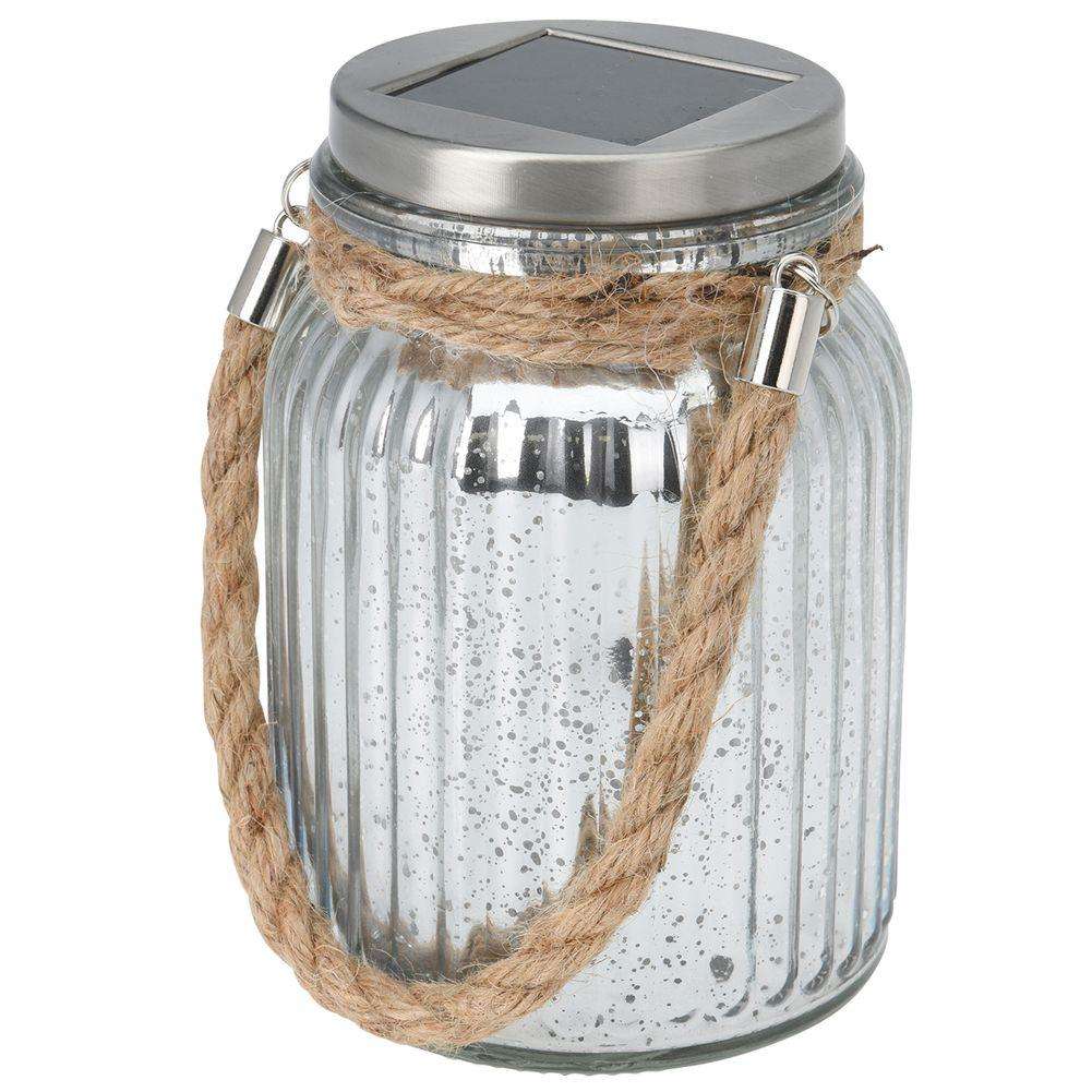 Lampa solara LED, Progarden, Borcan, Transparent