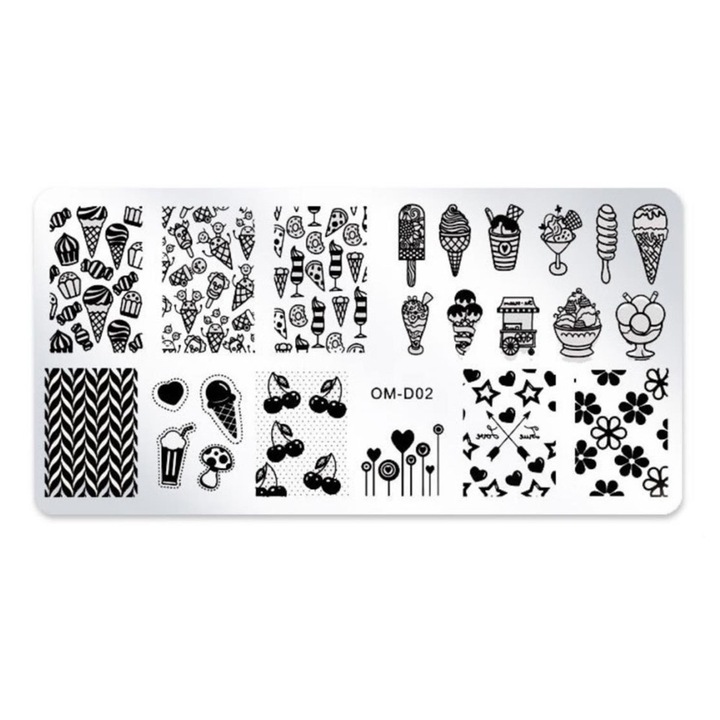 Nail art sablon, Parafasa, ezüst