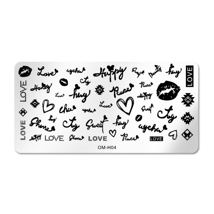 Körömdíszítő sablon, Parafasa, ezüst