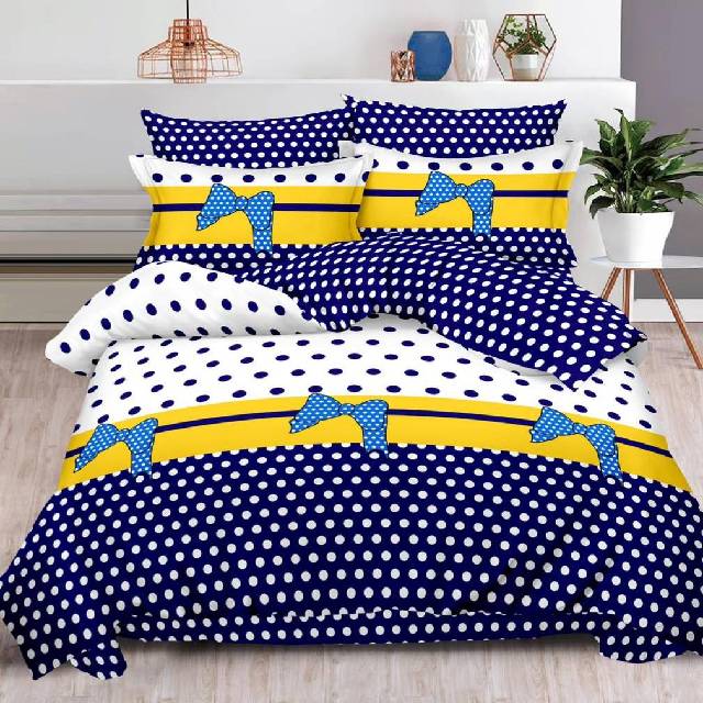 Lenjerie 6 piese din Bumbac Finet, model Dots 235 x 240