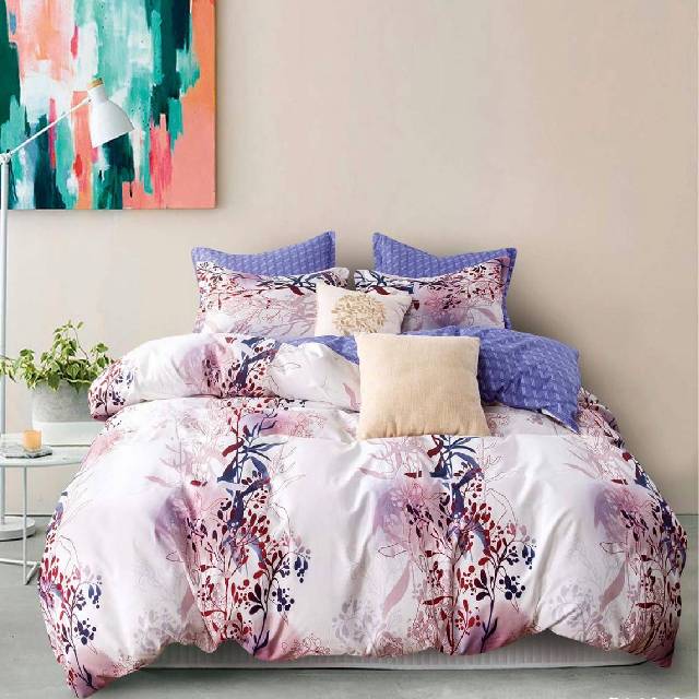 Lenjerie 6 piese din Bumbac Finet, model Flori 235 x 240