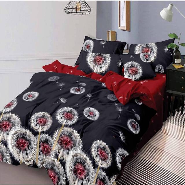 Lenjerie 6 piese din Bumbac Finet, model Dandelion 235 x 240