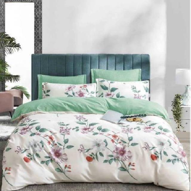 Lenjerie 6 piese din Bumbac Finet, model Flori v 235 x 240