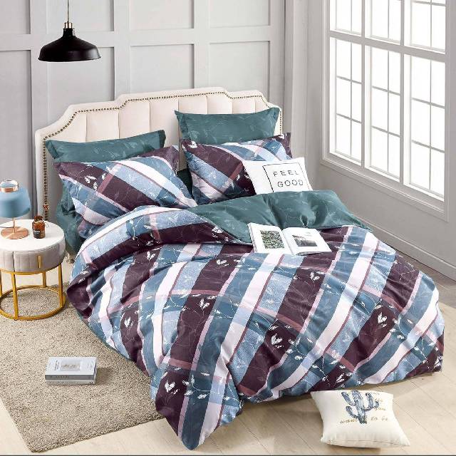 Lenjerie 6 piese din Bumbac Finet, model Lines m 235 x 240