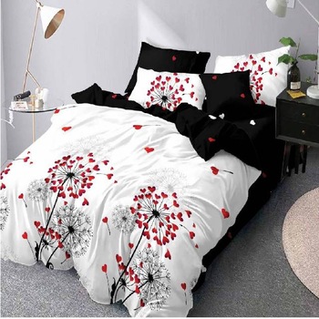 Lenjerie 6 piese din Bumbac Finet, model Heart Dandelion 235 x 240 Lenjerie 6 piese din Bumbac Finet, model Heart Dandelion 235 x 240