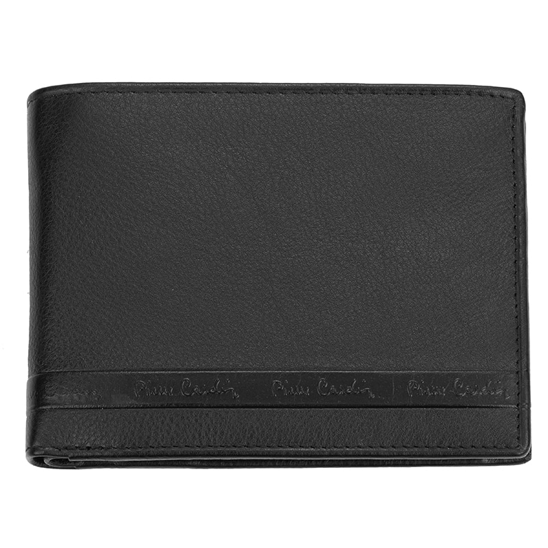 Portofel din piele naturala, Pierre Cardin, PCL02062, Negru