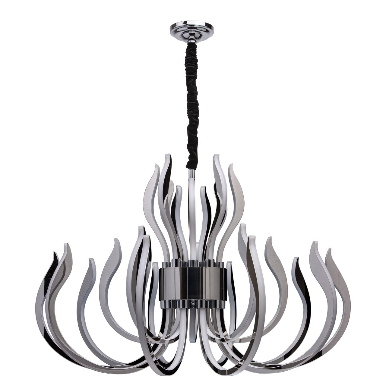 Candelabru, RegenBogen, Megapolis, 15 surse de lumini, metal gri, 285W, LED