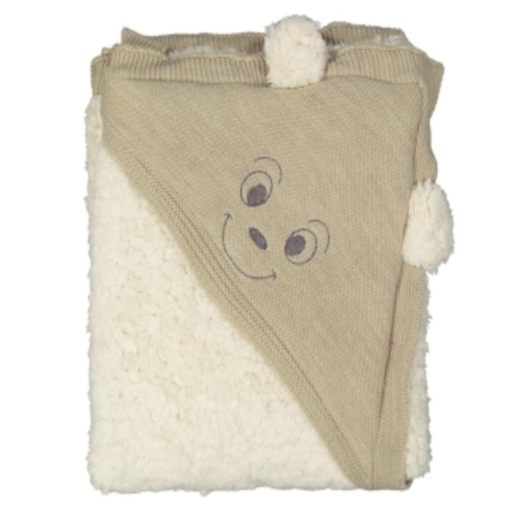 Patura multifunctionala Coccoo Bebe cu gluga, captusita, p, 90 x 100 cm