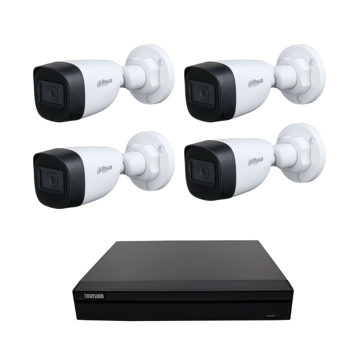 Sistem de camere de supraveghere annke, 4 bucati, detectie AI, viziune nocturna color, 1TB