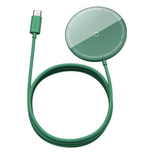 Incarcator wireless Baseus Simple Mini Magnetic, WXJK-H06, Verde, 15W, Pentru seria IPhone 12