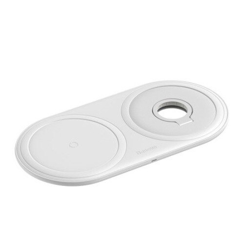 Incarcator wireless Baseus Planet, 2 in 1, WXPL-B02, Pentru seria iPhone12 si pentru Apple Watch, Alb, 24W