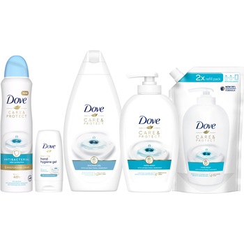 Set cadou Dove Care&Protect: Deodorant Spray, 150 ml + Gel de dus, 750 ml + Gel Igienizant de maini, 50 ml + Sapun lichid, 250 ml + Rezerva sapun lichid, 500 ml Set cadou Dove Care&Protect: Deodorant Spray, 150 ml + Gel de dus, 750 ml + Gel Igienizant de maini, 50 ml + Sapun lichid, 250 ml + Rezerva sapun lichid, 500 ml