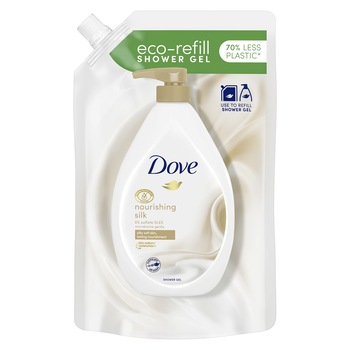 Rezerva gel de dus Dove Silk, 720 ml