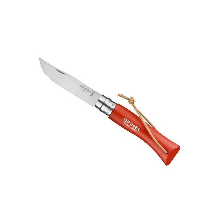 Briceag, Opinel, Nr 07, Snur, Otel inoxidabil, Portocaliu, 8 cm