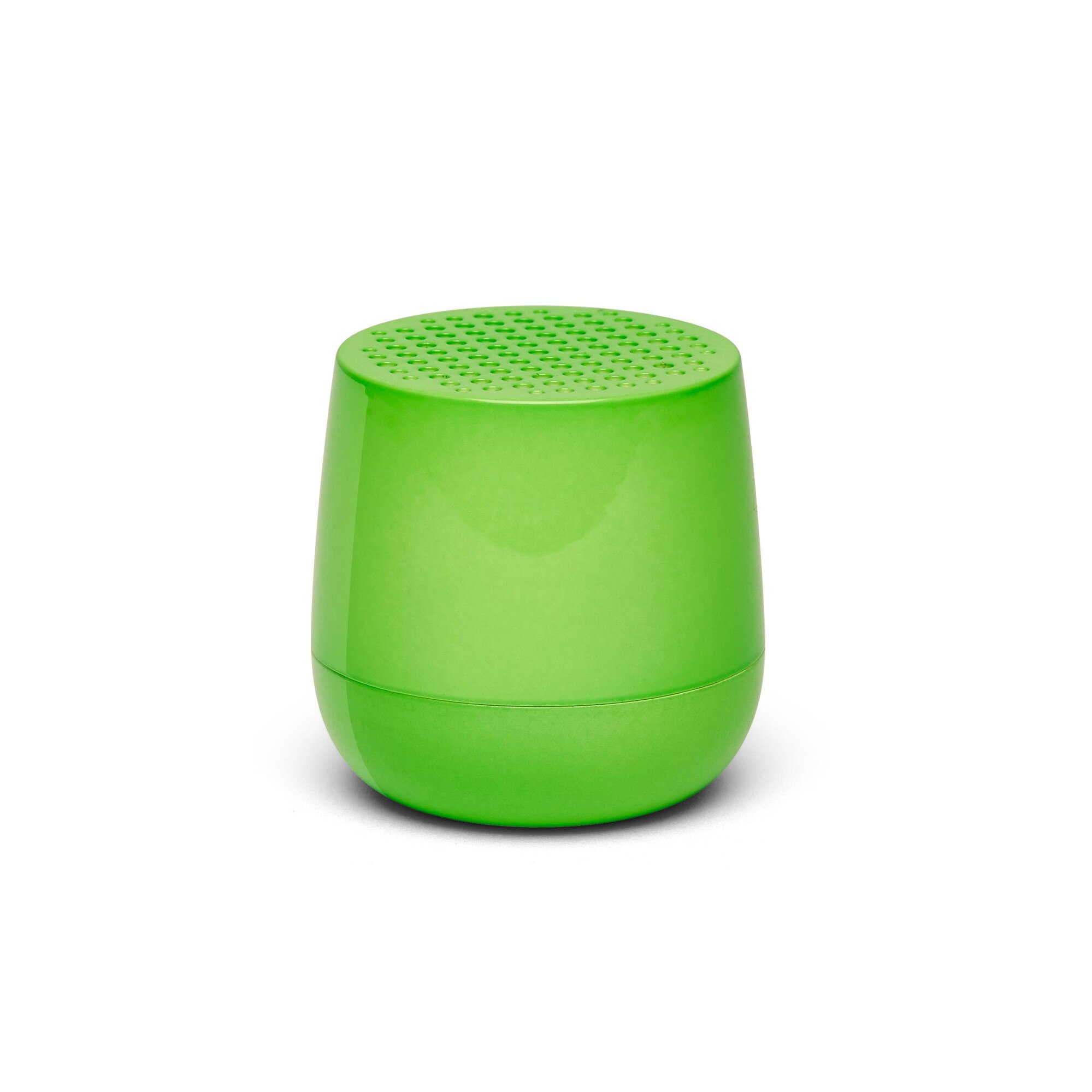 Boxa portabila Lexon, Mino+, conectare Bluetooth, functie hands-free, functie telecomanda pentru selfie-uri, incarcare wireless/USB-C, design mini, verde fluorescent