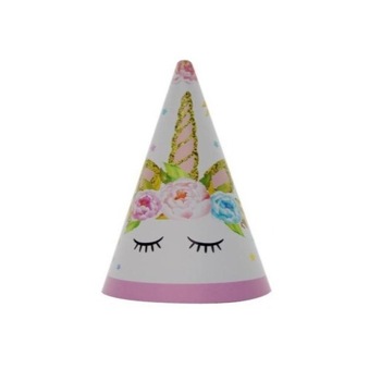 Set 8 coifuri unicorn flori 21 cm Set 8 coifuri unicorn flori 21 cm