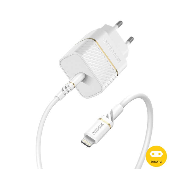 OtterBox 78-80480 Lightning Hálózati töltő - Fehér (5V / 3A) (EU) (78-80480)