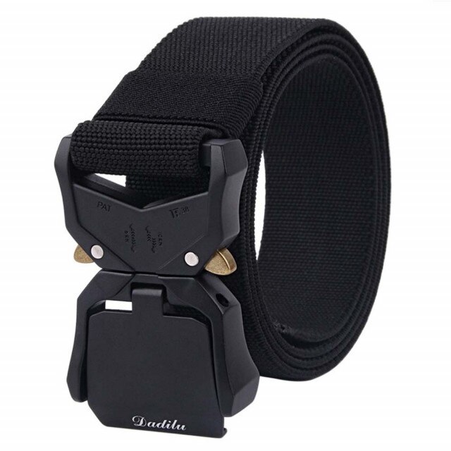 Curea centura Pufo Commando pentru barbati 3.8 x 120 cm, negru