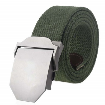 Curea casual Pufo Elite pentru barbati 3.8 x 120 cm, rezistent, verde Curea casual Pufo Elite pentru barbati 3.8 x 120 cm, rezistent, verde