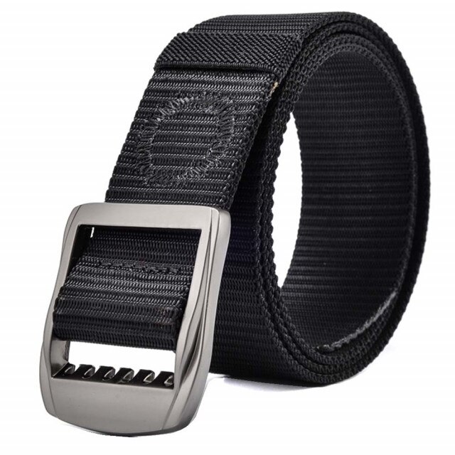 Curea casual Pufo Prime pentru barbati 3.8 x 120 cm, negru