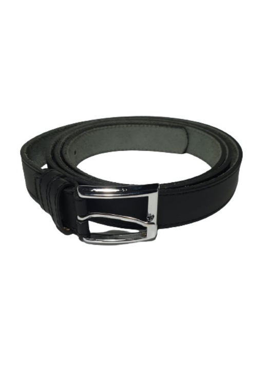 Curea barbateasca piele naturala, fabricata in Romania,negru cu cusatura neagra, model XXL,latime 3 cm, Negru, 170